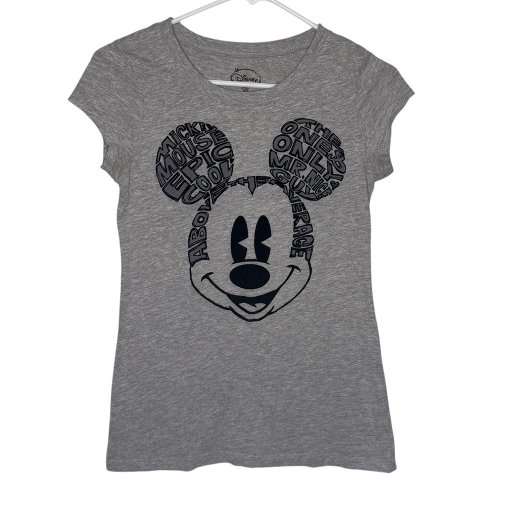 Disney Mickey Mouse "Epic Cool" Graphic Tee - Gray Junior M (7/9)